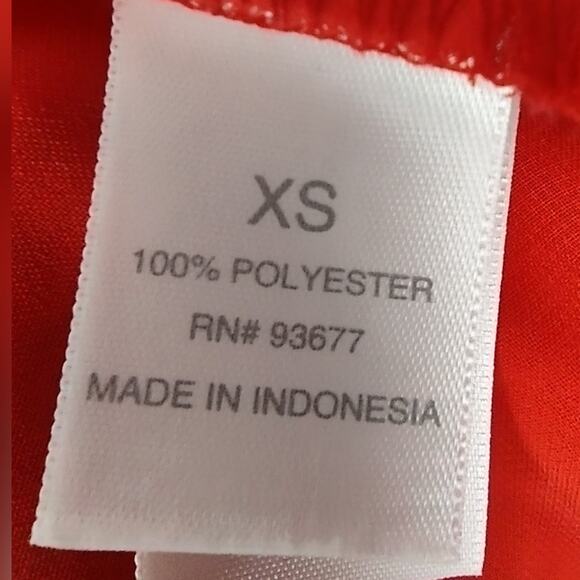 BISOU BISOU Red Pleated Sleeveless Blouse Size XS - Picture 12 of 13